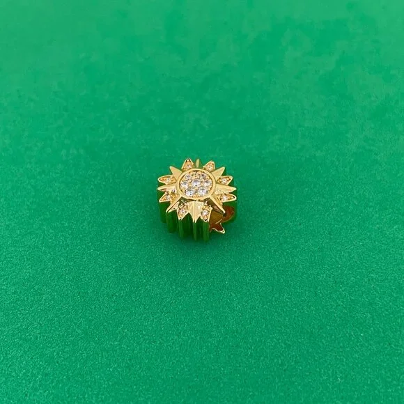 Pandora Golden Sun Charm Ale S925 Silver Sparkling Charm - Picture 5 of 5